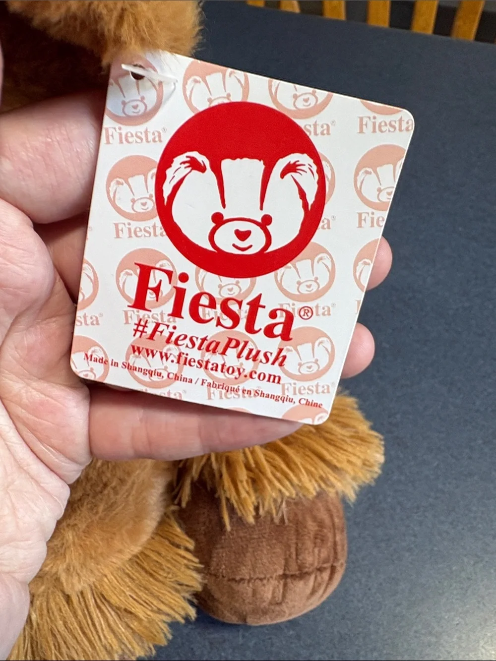 Fiesta Plush Highland Cow in Brown and Tan
